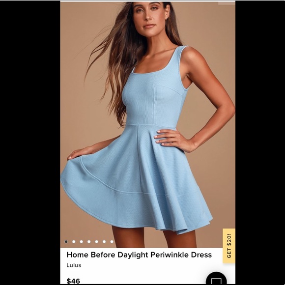 Baby Blue Skater Dress - Picture 1 of 2